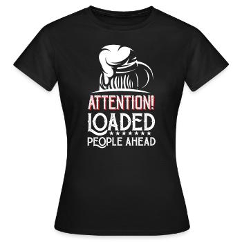 Weekend with friends in group party drinking - Women's T-Shirt - black - Front - AI Model Female 172 dark (172cm)