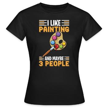 Maler und Lackierer, der Beste und Nervigste Beruf - Frauen T-Shirt - Schwarz - Vorne - AI Model Female 172 dark (172cm)