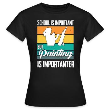 Maler und Lackierer, der Beste und Nervigste Beruf - Frauen T-Shirt - Schwarz - Vorne - AI Model Female 172 dark (172cm)