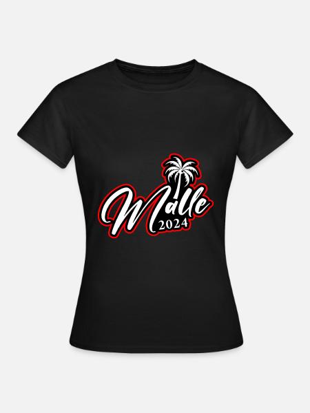 Malle 2024 Mallorca Palme - Frauen T-Shirt - Schwarz