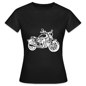 Motard Motard - T-shirt Femme - noir - Devant - AI Model Female 172 dark (172cm)