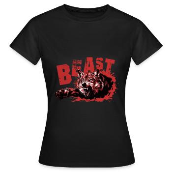 Beast Wolf - Frauen T-Shirt - Schwarz - Vorne - AI Model Female 172 dark (172cm)