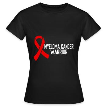 Myeloma Cancer Awareness Ribbon Myelomatosis - Women's T-Shirt - black - Front - AI Model Female 172 dark (172cm)
