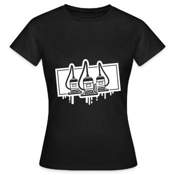 Entreprise de nettoyage d’aspirateurs - T-shirt Femme - noir - Devant - AI Model Female 172 dark (172cm)