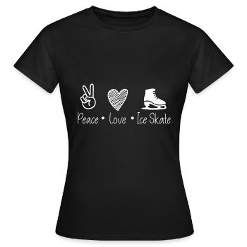 Eiskunstlaufen - Frauen T-Shirt - Schwarz - Vorne - AI Model Female 172 dark (172cm)