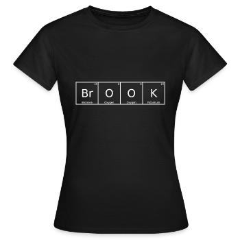 Nom du ruisseau Prénom Chimie Tableau périodique Éléments - T-shirt Femme - noir - Devant - AI Model Female 172 dark (172cm)