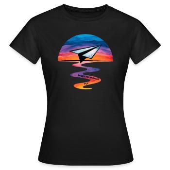 Faites voler vos idées - T-shirt Femme - noir - Devant - AI Model Female 172 dark (172cm)