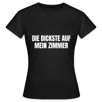 Die Dickste auf mein Zimmer Malle Partyshirt - Frauen T-Shirt - Schwarz - Vorne - AI Model Female 172 dark (172cm)