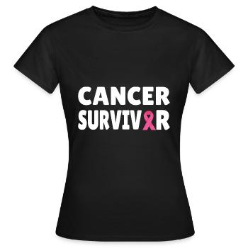 Breast Cancer: Cancer Survivor - Women's T-Shirt - black - Front - AI Model Female 172 dark (172cm)
