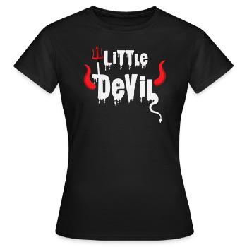 Petit diable Halloween - T-shirt Femme - noir - Devant - AI Model Female 172 dark (172cm)