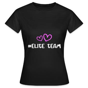 Équipe d’élite Heart Love - T-shirt Femme - noir - Devant - AI Model Female 172 dark (172cm)