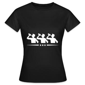 Drinker Team Bottle - Women's T-Shirt - black - Front - AI Model Female 172 dark (172cm)