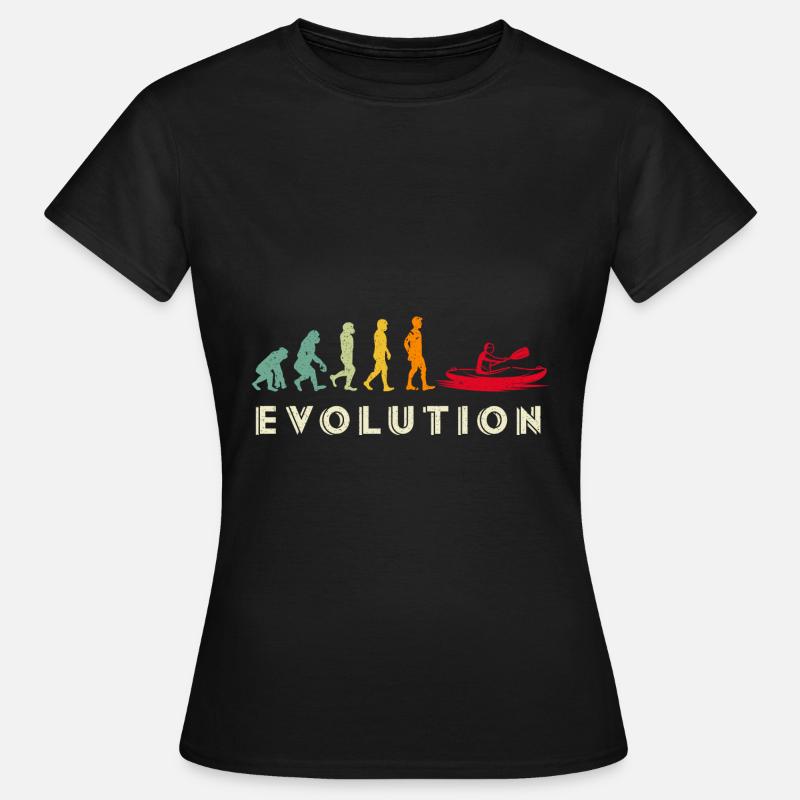 Kajak Evolution - Frauen T-Shirt - Schwarz