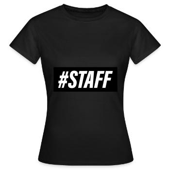Staff Mitglied - Frauen T-Shirt - Schwarz - Vorne - AI Model Female 172 dark (172cm)
