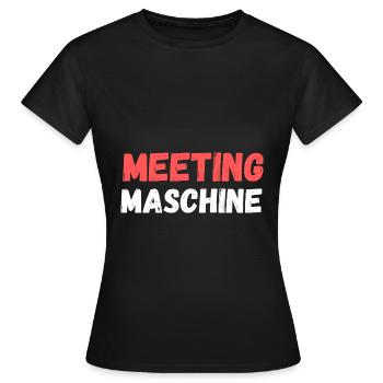 Meetings - Frauen T-Shirt - Schwarz - Vorne - AI Model Female 172 dark (172cm)
