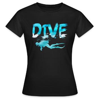 Diver Dive Divemaster Diving Diver Sea - T-shirt Femme - noir - Devant - AI Model Female 172 dark (172cm)