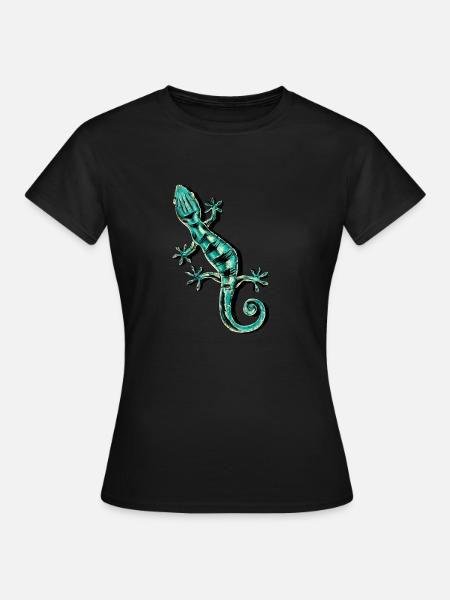 Gecko Motive Gekko Geschenkidee Geckos Echse Asien - Frauen T-Shirt - Schwarz