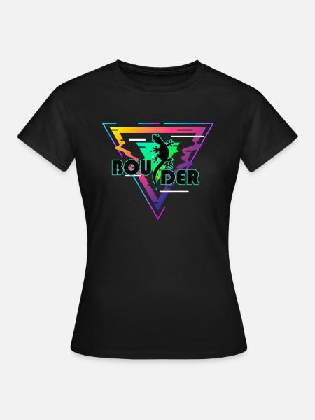 boulder bouldern boulderer boulding - Frauen T-Shirt - Schwarz
