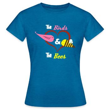 Bienen - Frauen T-Shirt - Antikblaues Saphir meliert - Vorne - AI Model Female 172 dark (172cm)