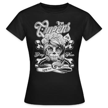 Rockabilly Queen - Vintage Rockabella - T-shirt Femme - noir - Devant - AI Model Female 172 dark (172cm)
