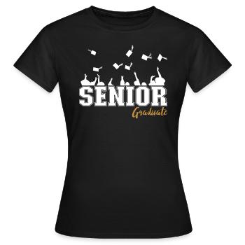 Senior Graduate - College Graduation - Frauen T-Shirt - Schwarz - Vorne - AI Model Female 172 dark (172cm)