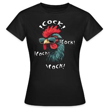 Coq - T-shirt Femme - noir - Devant - AI Model Female 172 dark (172cm)