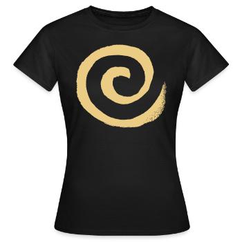 Spirale - Frauen T-Shirt - Schwarz - Vorne - AI Model Female 172 dark (172cm)
