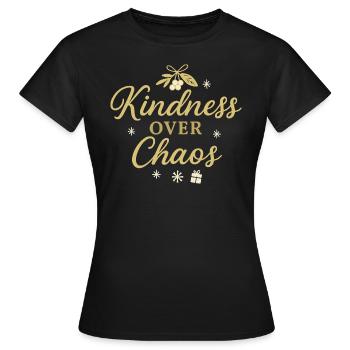 La convivialité au lieu du chaos - T-shirt Femme - noir - Devant - AI Model Female 172 dark (172cm)