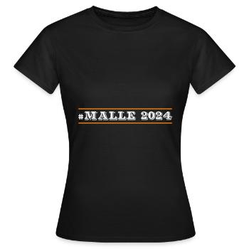 Malle 2024 - Women's T-Shirt - black - Front - AI Model Female 172 dark (172cm)