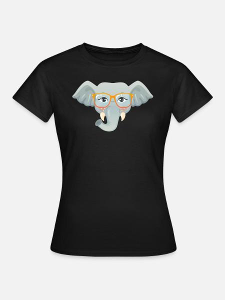 Geek Elephant - Frauen T-Shirt - Schwarz