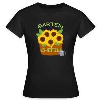 Garten Chefin lustiges Geschenk Gärtnerin - Frauen T-Shirt - Schwarz - Vorne - AI Model Female 172 dark (172cm)