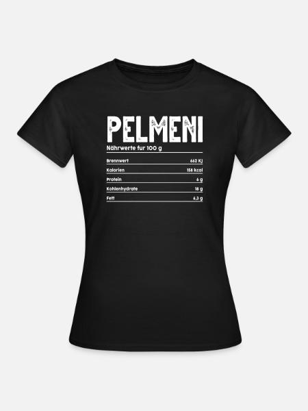 Russland Pelmeni - Frauen T-Shirt - Schwarz