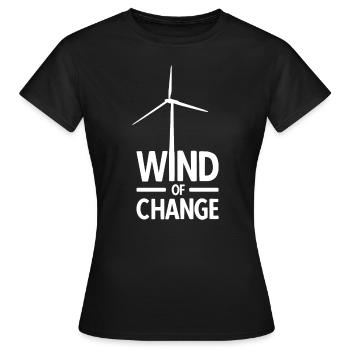Énergie éolienne Énergie éolienne Climat Éolienne - T-shirt Femme - noir - Devant - AI Model Female 172 dark (172cm)