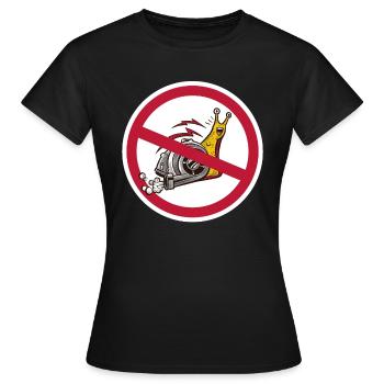Panneau Escargot Lustig panneau de signalisation - T-shirt Femme - noir - Devant - AI Model Female 172 dark (172cm)