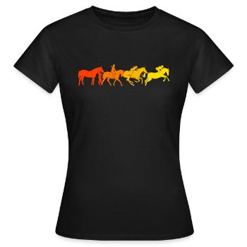 Moniteur d’équitation Équitation Cavaliers - T-shirt Femme - noir - Devant - AI Model Female 172 dark (172cm)
