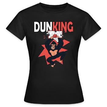 Basketball Dunking Gorilla Affe Korbleger - Frauen T-Shirt - Schwarz - Vorne - AI Model Female 172 dark (172cm)