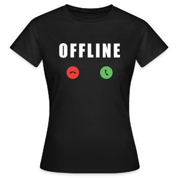 Connexion Internet sans signal de réception hors ligne - T-shirt Femme - noir - Devant - AI Model Female 172 dark (172cm)