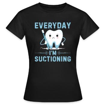 Cabinet dentaire dentaire - T-shirt Femme - noir - Devant - AI Model Female 172 dark (172cm)