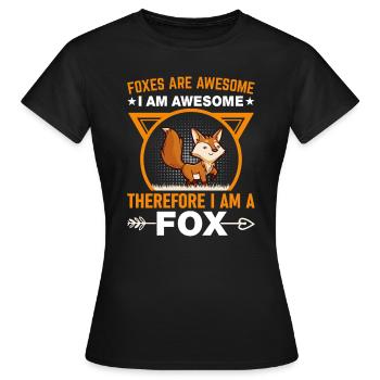 Fantastic fox, foxes are fantastic - Women's T-Shirt - black - Front - AI Model Female 172 dark (172cm)