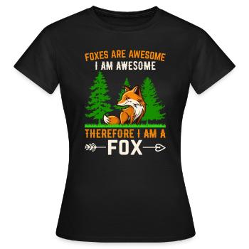 Fantastic fox, foxes are fantastic - Women's T-Shirt - black - Front - AI Model Female 172 dark (172cm)