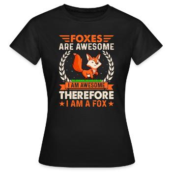 Fantastic fox, foxes are fantastic - Women's T-Shirt - black - Front - AI Model Female 172 dark (172cm)