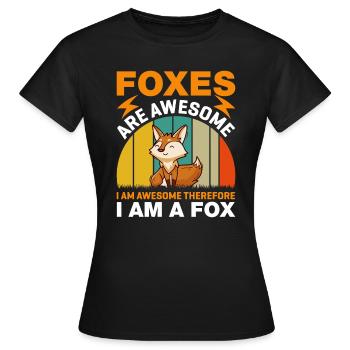 Fantastic fox, foxes are fantastic - Women's T-Shirt - black - Front - AI Model Female 172 dark (172cm)