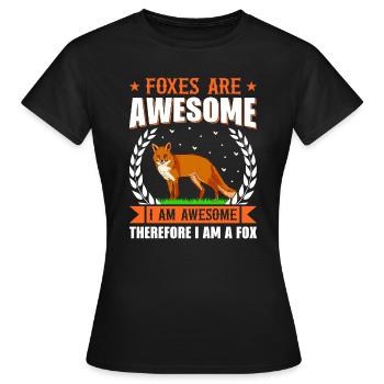 Fantastic fox, foxes are fantastic - Women's T-Shirt - black - Front - AI Model Female 172 dark (172cm)