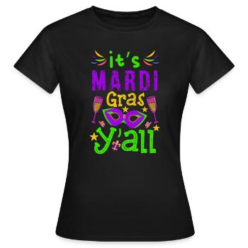 Mardi Gras - Frauen T-Shirt - Schwarz - Vorne - AI Model Female 172 dark (172cm)