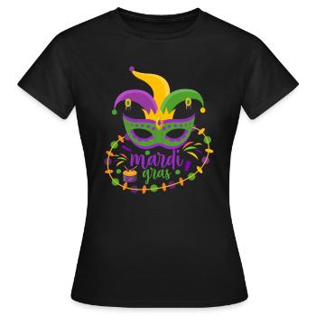 Mardi Gras - Frauen T-Shirt - Schwarz - Vorne - AI Model Female 172 dark (172cm)