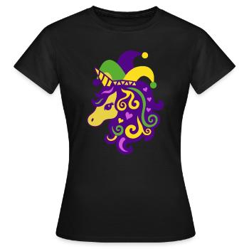 Mardi Gras - Frauen T-Shirt - Schwarz - Vorne - AI Model Female 172 dark (172cm)