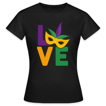 Mardi Gras - Frauen T-Shirt - Schwarz - Vorne - AI Model Female 172 dark (172cm)
