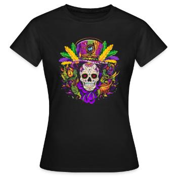 Mardi Gras - Frauen T-Shirt - Schwarz - Vorne - AI Model Female 172 dark (172cm)