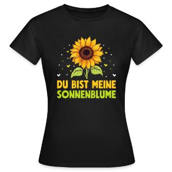 Tu es mon jardin de partenariat de tournesols - T-shirt Femme - noir - Devant - AI Model Female 172 dark (172cm)