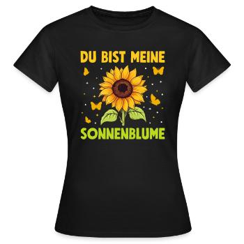 Tu es mon jardin de partenariat de tournesols - T-shirt Femme - noir - Devant - AI Model Female 172 dark (172cm)